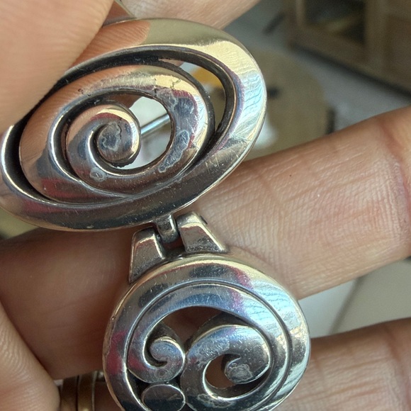 Brighton Contempo Link Bracelet Silver Plated Scrolled Oval Round Designs - Picture 17 of 17